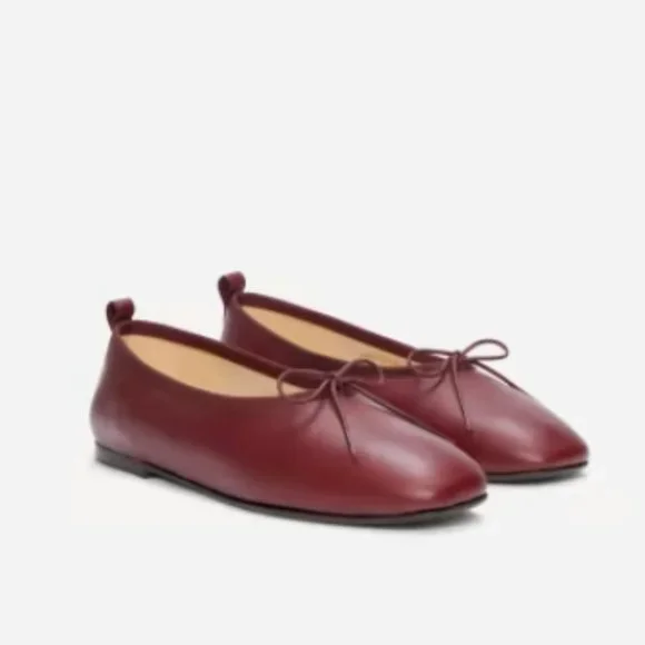 Everlane Shoes Nwt 45 Everlane Day Ballet Flat In Burgundy